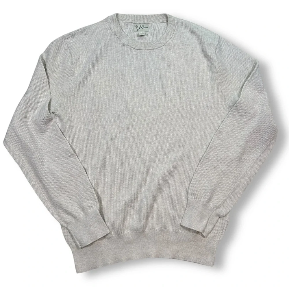 J. Crew Men's Crewneck Sweater in Light Gray